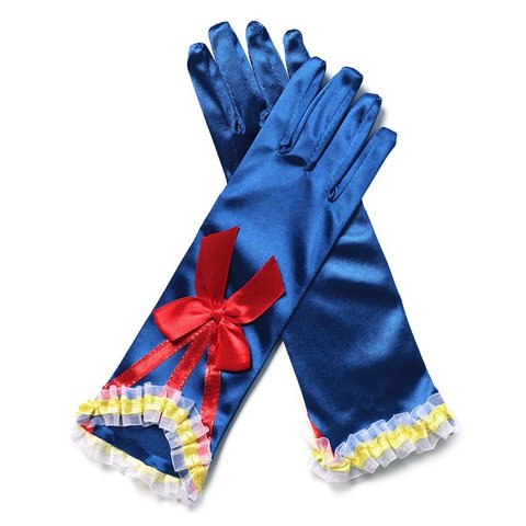 VOGUEON Girl Snow White Gloves Dress up Party Supplies Children Princess Cosplay Costume for Elsa Anna Rapunzel Cinderella Belle ► Photo 1/6