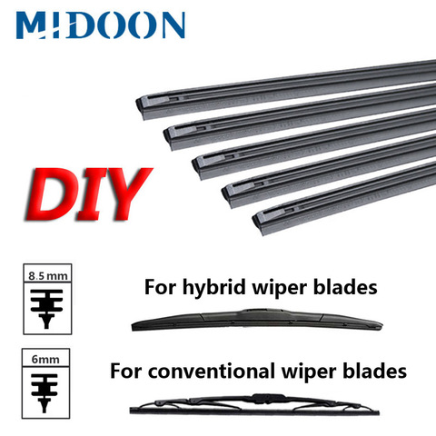 MIDOON 1pcs Car Insert Rubber Strip Windscreen Wiper Blade (Refill) 8.5mm/6mm Soft 14