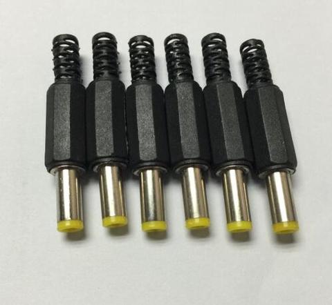 Free shipping  5.5mm x 2.5mm DC Power Plugs Male Barrel Connectors Black 10pcs ► Photo 1/2