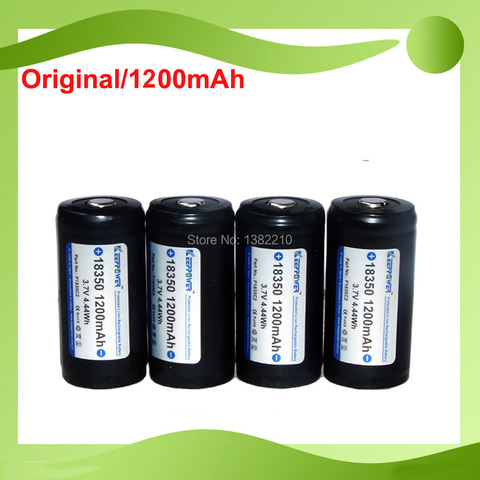 4PCS/LOT Genuine Keeppower 3.6V 18350 1200mAh PROTECTED Real Large Capacity High End Flashlight Battery ► Photo 1/3