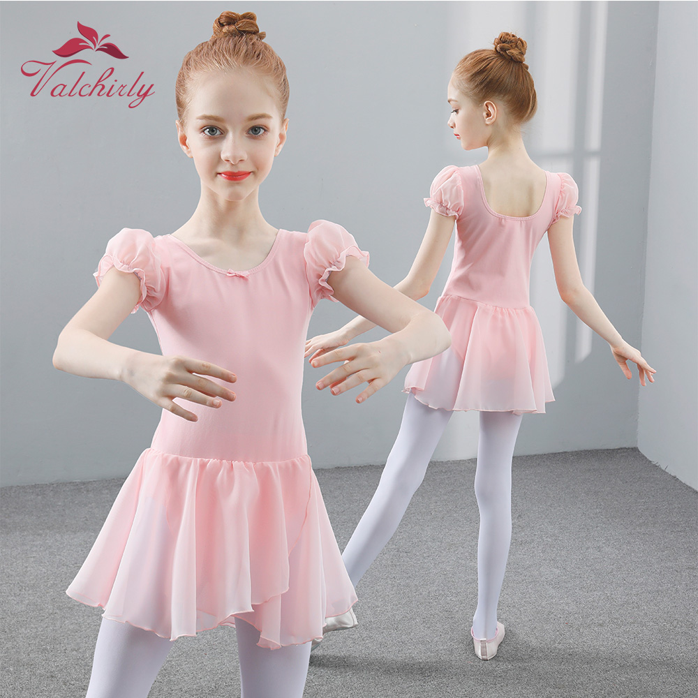 Kids Baby Girl Ballet Tutu Leotard Ballet Dancewear Dress Bodysuit 3Colors 4-15Y 