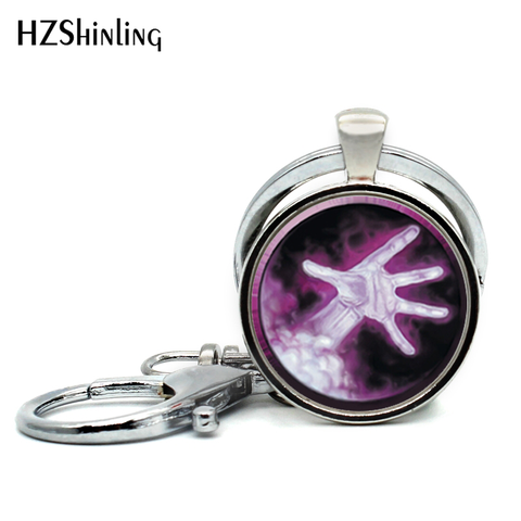 2017 New Fashion Wow Pendant World of Warcraft Key Chain Glass Dome Warcraft Keyring Gifts for Friend Game Player ► Photo 1/6