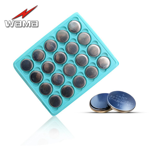 20pcs/lot Wama CR2477 3V 1000mAh Lithium Button Coin Batteries EB-CR2477 CR2477T BR2477 DL2477 ECR2477 Remote Battery ► Photo 1/3