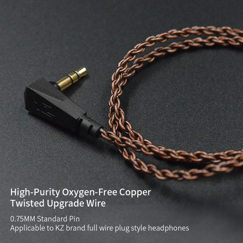 New KZ high-purity oxygen-free copper twist upgrade cable KZ headset Original Cable KZ ZSX ZS6  ZST ZSR ZS10 C12 AS16 AS12 Cable ► Photo 1/6