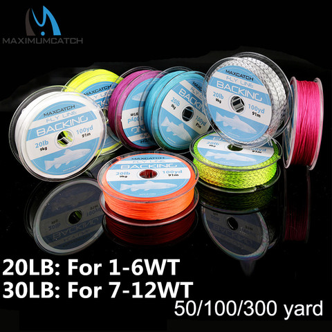 Maximumcatch Backing Fly Line 50/100/300Yards 20/30LB Double Color Backing Line  Braided Fly Fishing Line ► Photo 1/6