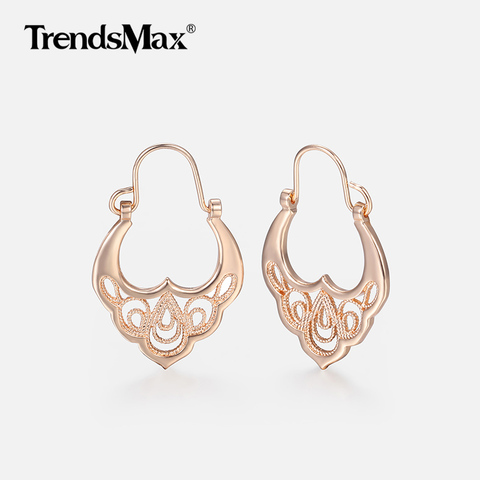Trendsmax 585 Rose Gold Earrings For Women Girls Bridal Wedding Earrings Woman Fashion Wholesale Jewelry Valentines Gifts KGE193 ► Photo 1/6