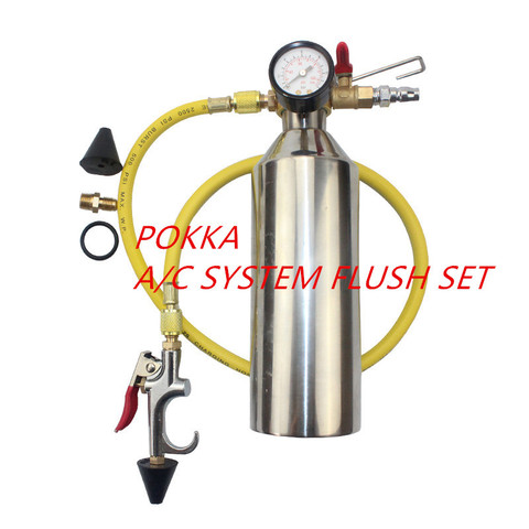 Free Shipping,Automotive air conditioning cleaning canister cleaning bottle A/C system flush SET ► Photo 1/5