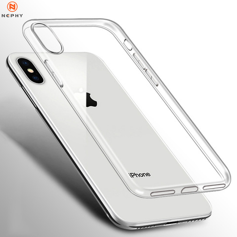 Clear Silicone Soft Case For iPhone XS Max XR X 12 11 pro 7 8 Plus 6 S 6S 5 5S 5SE 6Plus 7Plus 8Plus 12pro 12max TPU Back Cover ► Photo 1/6
