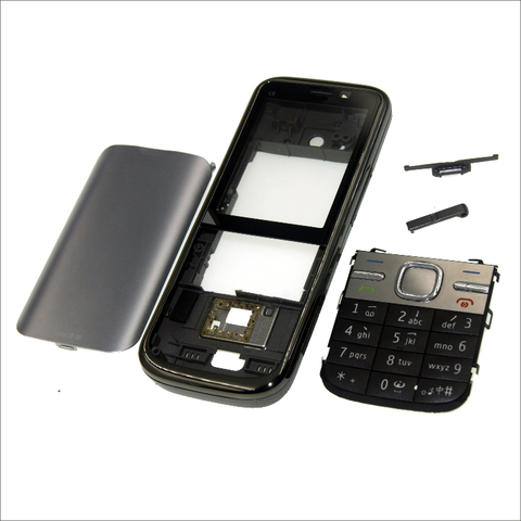 Complete front cover C5 keyboard for Nokia C5-00 battery back cover High quality housing+Keypad ► Photo 1/6