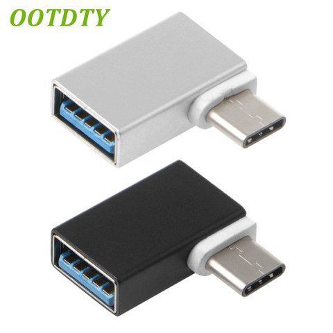 90 Degree Type C To USB 3.0 Female Data OTG Converter For Macbook Android Phone ► Photo 1/6