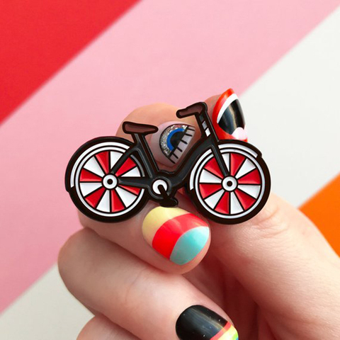I Love My Red Bicycle Pin Bike Brooch Cool Vintage Style Cyclists Badges Sports Lapel pins Biking Jewelry Biker Gift ► Photo 1/6