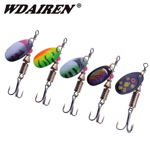 1Pcs 3.5g 5.5g Fishing Wobblers Trout Metal Spoon Spinners Lures Jig Fly Artificial Bait With Treble Hooks Swimbait Bass Tackle ► Photo 1/6