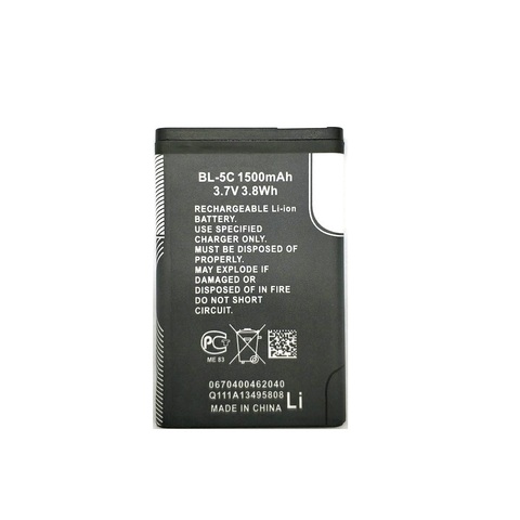 2022 New BL-5C 1500mAh Battery For Nokia 1000 1010 1100 1108 1110 1111 1112 1116 BL 5C BL5C Mobile Replacement ► Photo 1/3