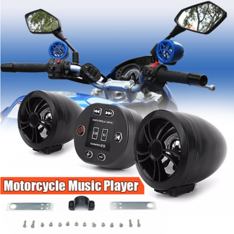 Support Bluetooth Waterproof 12V Motorcycle  mp3 player FM radio music sound system ► Photo 1/6