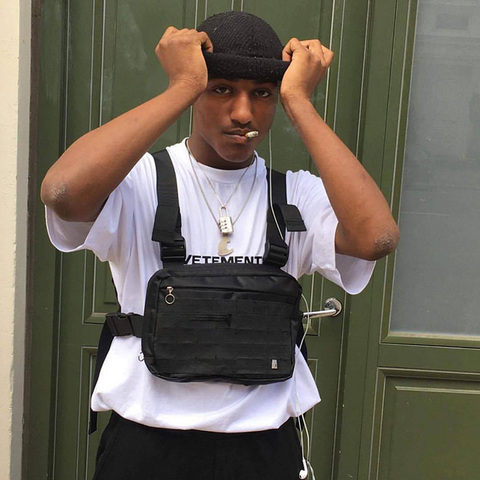 Kanye West Chest Rig Bag For Men Hip Hop Streetwear Chest Bag