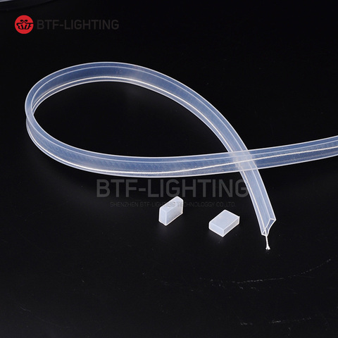 5 meters 8mm 10mm 12mm Silicon Tube with Caps IP67 for SMD 5050 3528 3014 Ws2801 Ws2811 Ws2812b Waterproof Led Strip Light ► Photo 1/2