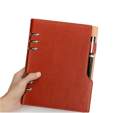 A5 Leather Cover Spiral Notebook Ring Binder Index Dividers Pen Holder Filler Diary Agenda Planner Accessories Bullet Journal ► Photo 1/6
