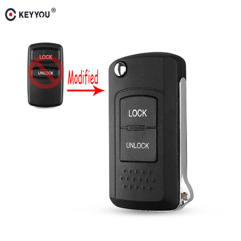 KEYYOU 2 Buttons Remote Flip Folding Key Shell Fob Keyless Case For Mitsubishi Montero Pajero Diamante ► Photo 1/1