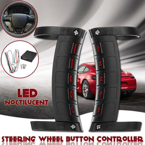 Remote Control Car Steering Wheel Button Remote Control Universal Bluetooth DVD Navigation Button Remote Controller LED Wireless ► Photo 1/6