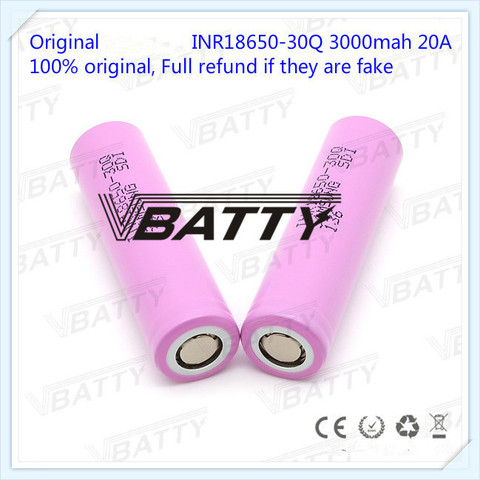 Original for Samsung 18650 Battery Specifications 3000mah 18650 30Q 3.7v Lithium-ion Rechargeable Battery(1pc) ► Photo 1/1