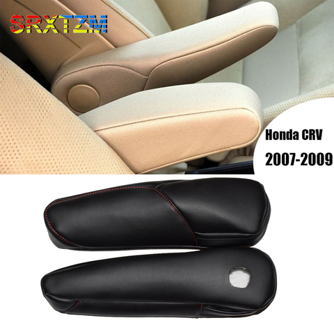 For Honda CRV 2007 2008 2009 Microfiber Leather Driver Passenger Side Seat Armrest Handle Decor Cover Protection Trim ► Photo 1/6