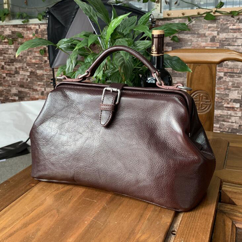 Women Handbag Top Quality Genuine Leather Long Strap Doctor Bags Women Shoulder Bag Manual Natural Cowhide Fashion Women Bags ► Photo 1/6