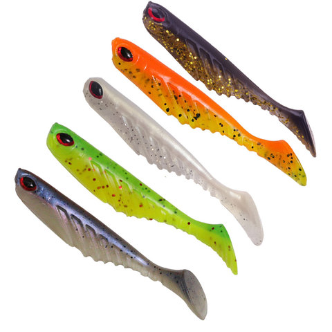 Hexakill 5pcs/lot 7cm 2.9g Worm Soft Lures Artificial Fishing Baits Wobbler Carp Fishing Tackle Shad Silicone ► Photo 1/6