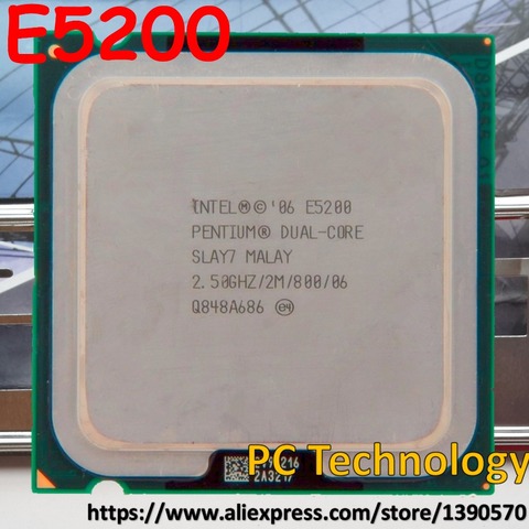 Original Intel Pentium E5200 Dual Core Desktop Processor 2.5GHz 2M 800 MHz Socket 775 free shipping (ship out within 1 day) ► Photo 1/3