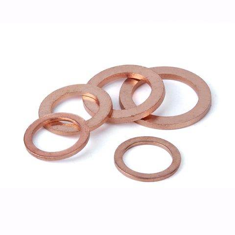 M10.5 M11 M11.5 M12 M13 M14 M16 M17 M18 M20 Brass Copper Sealing Boat Crush Washer Flat Gasket Ring Sump Plug Oil Seal 1mm ► Photo 1/1