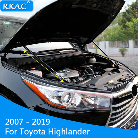 for Toyota Highlander 2007 - 2022 2TH 3TH Car Bonnet Hood Support Hydraulic Rod Strut Bars Lift Spring Shock Bracket Car Styling ► Photo 1/6