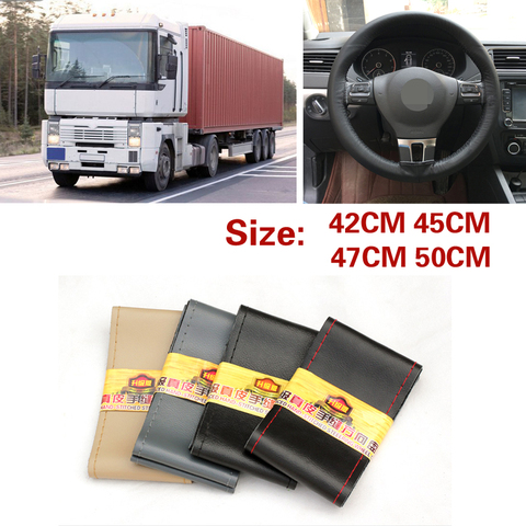 Extra large steering wheel cover for RV Truck micro fiber leather car steering wheel braid Durable 42cm 45cm 47cm 50cm ► Photo 1/5