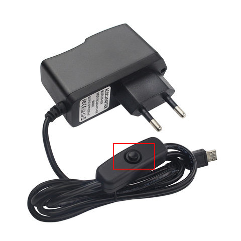 5V 2.5A Power Supply Raspberry Pi 3 B+ DC Power Adapter Switch Button EU US UK AU Plug for Raspberry Pi 3 Model B +/3 ► Photo 1/6