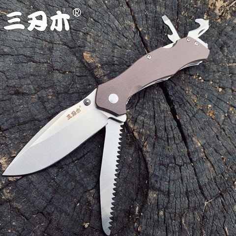 Sanrenmu SRM 9019 Multi-functional Pocket Folding Knife 12C27 Steel Blade Outdoor Hunting Camping Survival Tool EDC ► Photo 1/6