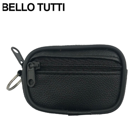 BELLO TUTTI PU Leather Men Coin Purse Small Wallet Fashion Waist Belt Loops Bag Mini Case Pocket Bag Coin Case Black Keys Packet ► Photo 1/6