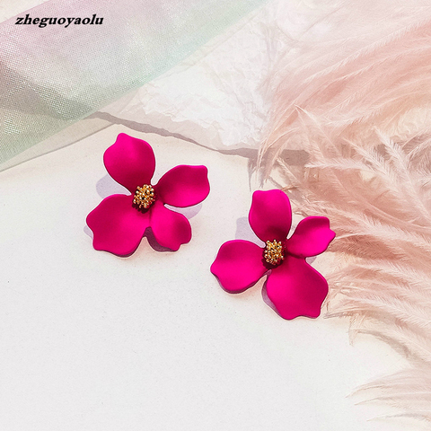 Korean Style Cute Flower Earrings For Women 2022 New Fashion Sweet Earrings Woman Brinco Wholesale Jewelry Colorful Earrings ► Photo 1/6