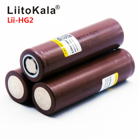 Hot LiitoKala Lii-HG2 18650 18650 3000mah High power discharge Rechargeable batteries power high discharge power bank ► Photo 1/4