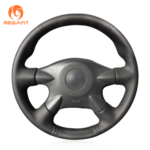 Black Artificial Leather Steering Wheel Cover for Nissan Almera (N16) X-Trail (T30) Primera Sunny Avenir Renault Samsung SM3 ► Photo 1/6
