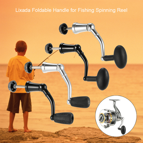 Lixada Aluminum Alloy Fishing Handle Non Slip Grip Rotary Knob Foldable Power Handle For Fishing Spinning Reel Replacement ► Photo 1/6