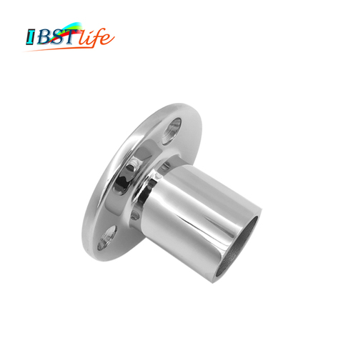 316 Stainless Steel 90 Degree Marine Boat Hand Rail Fitting Round Stanchion Base For Pipe 22mm 25.4mm 32mm Dia ► Photo 1/6
