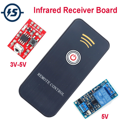 Wireless Infrared Receiver Board Module with Remote Controller For Learning DIY Kit DC 3V-5V 5V 1-Channel ► Photo 1/6