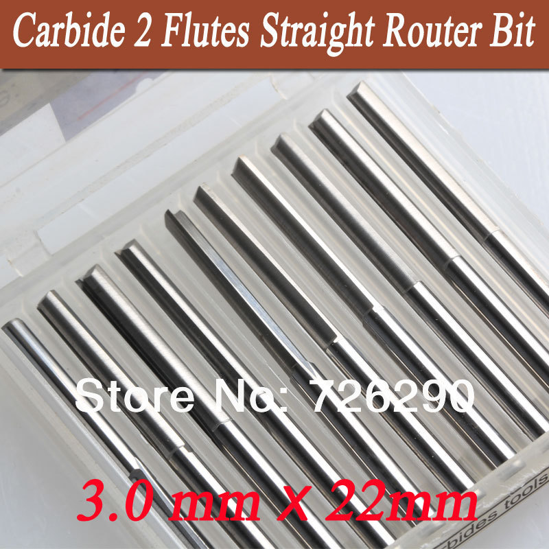 5pcs 6*22MM Carbide 2 Flute Straight Slot Router Bit CNC Carving Engraving Tools 