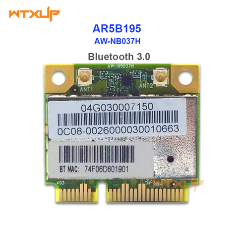 Atheros AR5B195 for AzureWave AW-NB037H half MINI PCI-E Wifi 150Mbps + Buletooth 3.0 Network Card ► Photo 1/3