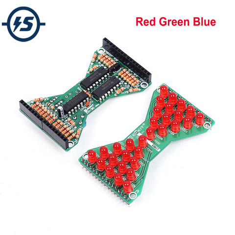 DIY Kit Red Blue Green LED Adjustable Speed Electronic Hourglass DIY DC 5V Funny Electric Kits for Skills Test Teaching ► Photo 1/6