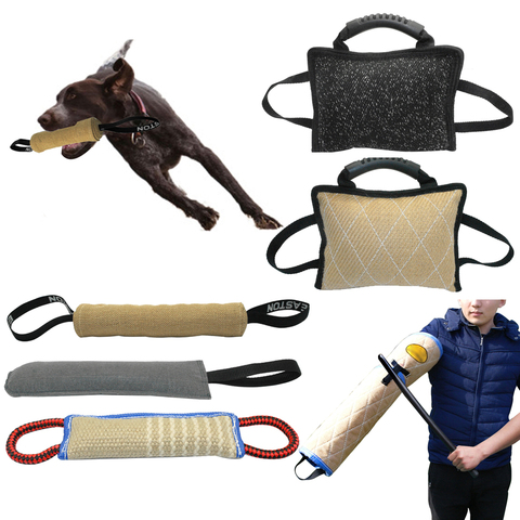 Dog Training Bite Pillow Jute Bite Toy Dog Tug Toy Durable Dog Bite Sleeve  Stick Training Equipment For Puppy To Large Dogs Interactive Play