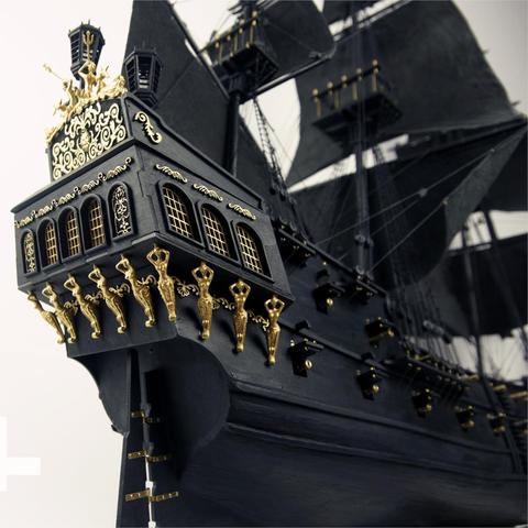 2022 version upgraded 2015 Black Pearl sailing ship full interior 1/35 in Pirates of the Caribbean wood model building kit ► Photo 1/4