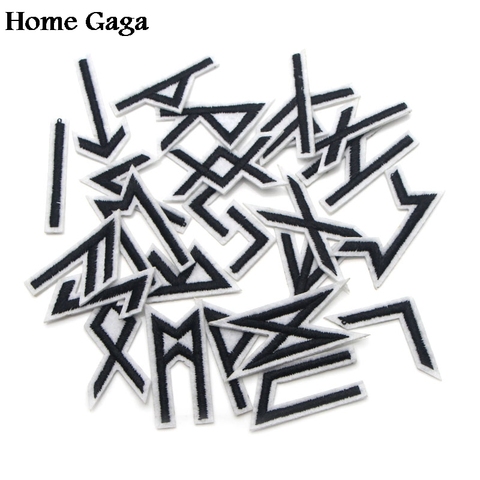 Homegaga Vikings Runes 24pcs Applique patches stickers pour sewing bag jersey clothing para clothes badges iron on tshirt  D0947 ► Photo 1/6