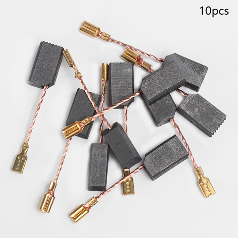 DAYFULI 10PCS 6.1*7.8*13.6mm Graphite Copper Motor Carbon Brushes Set Tight Copper Wire for Electric Hammer/Drill Angle Grindern ► Photo 1/6