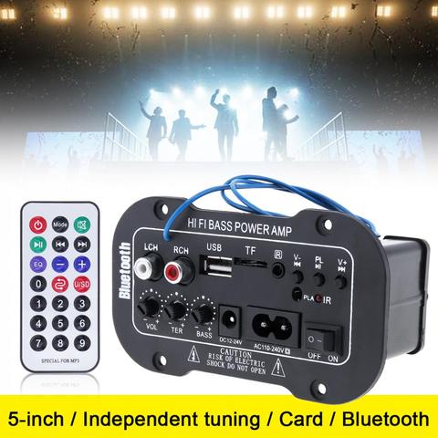 5 Inch HI-FI Bluetooth Home Car Audio Power Amplifier Auto FM Radio Player HiFi Bass Power AMP Support SD USB DVD MP3 Input ► Photo 1/6