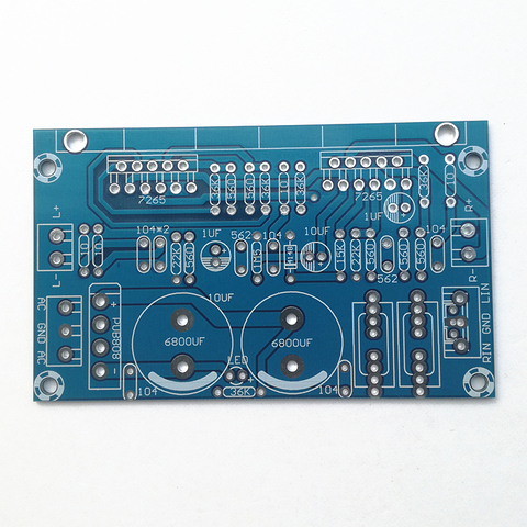 2 piece TDA7265 BTL 2-channel power amplifier board  PCB (No electronic components) ► Photo 1/3