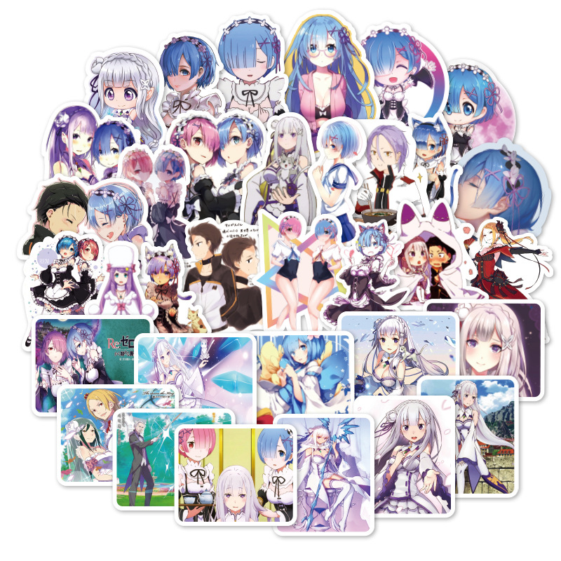 50 Pcs/lot Cute Re:life In A Different World From Zero Anime Stickers Girl  Toys Cartoon Rem Ram Movie Souvenir Stickers - Price history & Review |  AliExpress Seller - Zhuimeng Store 